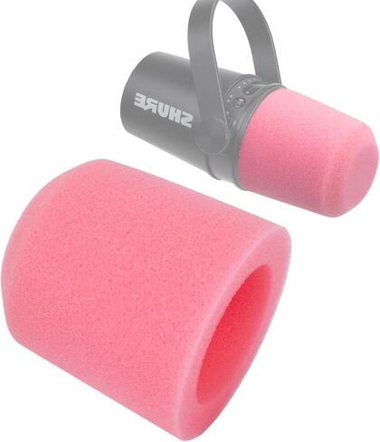 MV7 Pop Filter for Shure Mic - Microphone Cover Compatible with Shure mv7, Soundproofing Noise Reduction, Improving Sound Quality, Pop Filter for Shure Microphone by SUNMON（Pink） in Saudi Arabia