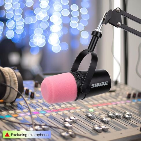 MV7 Pop Filter for Shure Mic - Microphone Cover Compatible with Shure mv7, Soundproofing Noise Reduction, Improving Sound Quality, Pop Filter for Shure Microphone by SUNMON（Pink） in Saudi Arabia
