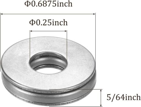 10pcs TC512 Thrust Needle Roller Bearings - [5/16" Bore x 3/4" OD x 5/64" Thick] Bearing with 65Mn Washers for Conveying Equipment, Chromium Steel in Saudi Arabia