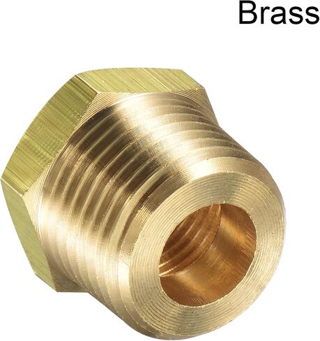 uxcell Brass Pipe Fitting Reducer Adapter 1/2" NPT Male x 1/4" NPT Female for Water Oil Air Pressure Gauge Temp Sensor in Saudi Arabia