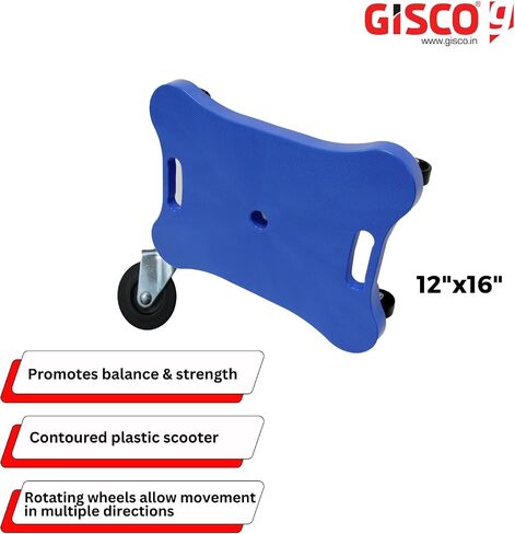 GISCO Plastic Scooter Board with Contoured Handles, 16 x 12 x 3 inches in Saudi Arabia