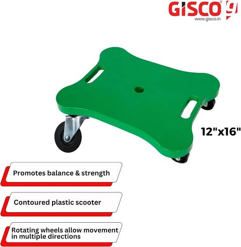 GISCO Plastic Scooter Board with Contoured Handles, 16 x 12 x 3 inches in Saudi Arabia