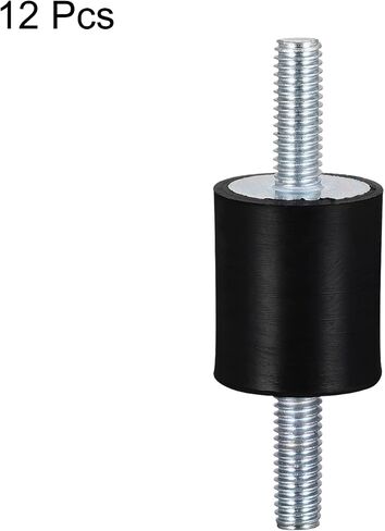 uxcell M6x18mm Rubber Mounts, 12pcs Anti Vibration Isolator Studs Shock Absorber Male for Air Compressors, Garage Motor, Diesel Engines, 20x25mm in Saudi Arabia
