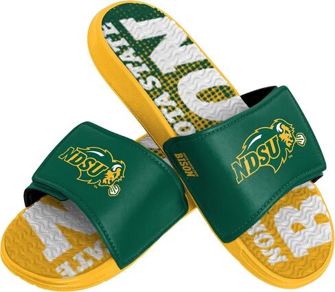 FOCO North Dakota State Bison NCAA Mens Gradient Wordmark Gel Slide - L in Saudi Arabia
