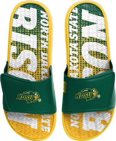 FOCO North Dakota State Bison NCAA Mens Gradient Wordmark Gel Slide - L in Saudi Arabia