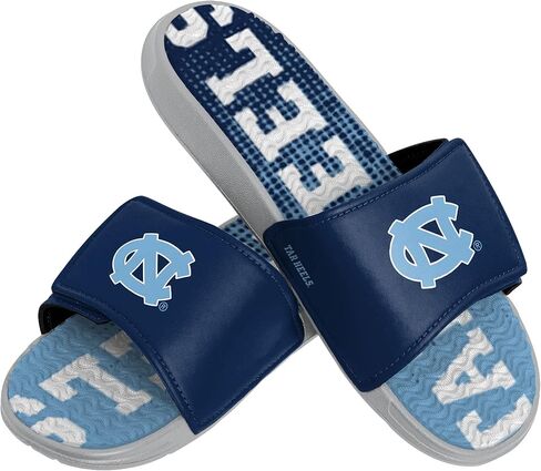 FOCO North Carolina Tar Heels NCAA Mens Gradient Wordmark Gel Slide - M in Saudi Arabia