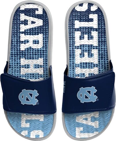 FOCO North Carolina Tar Heels NCAA Mens Gradient Wordmark Gel Slide - M in Saudi Arabia