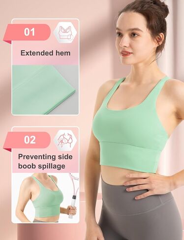 CHAMWEY women‘s sports bra medium support crisscross minimize bounce breathable quick drying comfortable in Saudi Arabia