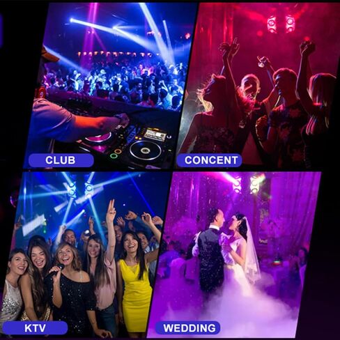 Moving Head Stage Light - Double Sides 150W RGBW LED Moving Head DJ Lighting Rotating Beam Lights by Sound Activated DMX Control for Dance Club KTV DJ Disco Parties Band Live Show Bar Concert in Saudi Arabia
