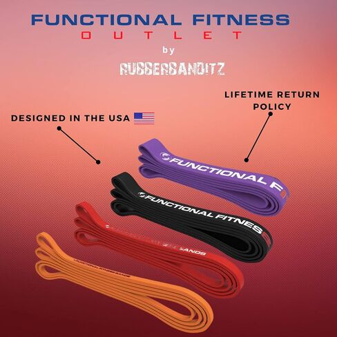 Pull Up Assist Bands Set of 3 by Functional Fitness. Heavy Duty Resistance and Assistance Training Bands in Saudi Arabia