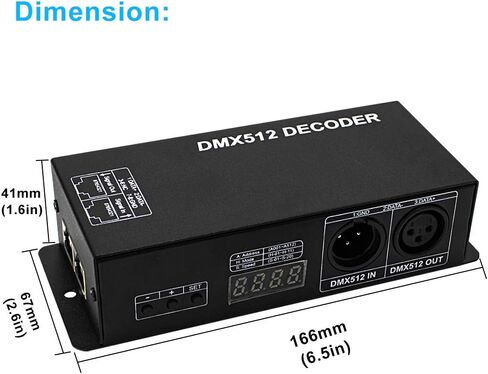 High Power 3 Channel 8A/CH Dmx Led Controller Led DMX 512 Decoder Dimmer Driver DC12V-24V for led rgb strip or lights in Kuwait