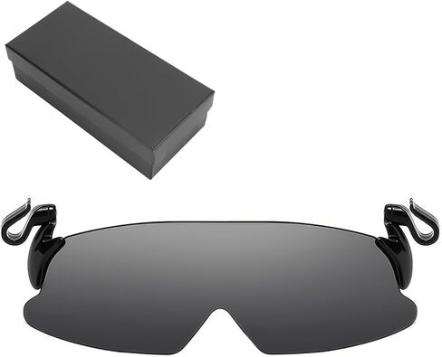 DEECOZY Outdoor Polarized Sunglasses, Fishing Cycling Traveling Flip Cover UV Protection Sunglasses That Can Be Clipped on the Hat Cap for Men Women Driving Running Climbing Hiking (Black) in Kuwait