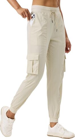 Willit Women's Studio Jogger Cargo Workout Hiking Track Pants Lightweight Athletic Dance Tapered Pants Quick Dry in Saudi Arabia
