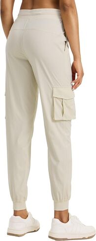 Willit Women's Studio Jogger Cargo Workout Hiking Track Pants Lightweight Athletic Dance Tapered Pants Quick Dry in Saudi Arabia