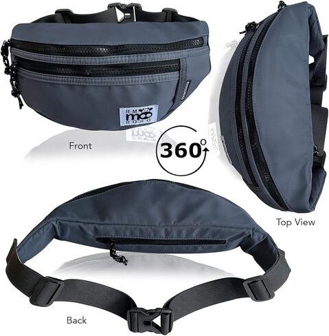 حقيبة خصر مقاومة للماء من Fanny Pack حقيبة كروس بحزام على الصدر وحقائب نهارية وحافظات (رمادي) in Kuwait