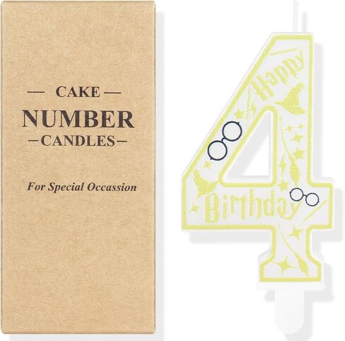 شموع عيد ميلاد هاري رقم 8 شمعة، زينة عيد ميلاد بوتر الثامن للأولاد والبنات، شموع عيد ميلاد المدرسة السحرية للكيك، أغطية كعكة المعالج للأطفال، لوازم الاحتفال بالذكرى السنوية لحفلات أعياد الميلاد in Kuwait