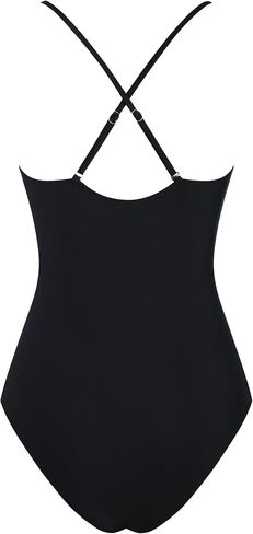 ZAFUL Women's One Piece Swimsuits Twist Front Adjustable Straps Ruched Swimwear Tummy Control V Neck Bathing Suits in Saudi Arabia
