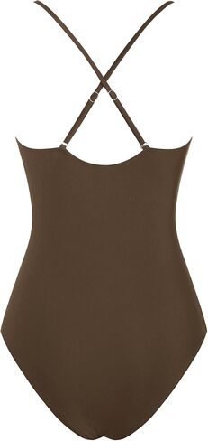 ZAFUL Women's One Piece Swimsuits Twist Front Adjustable Straps Ruched Swimwear Tummy Control V Neck Bathing Suits in Saudi Arabia