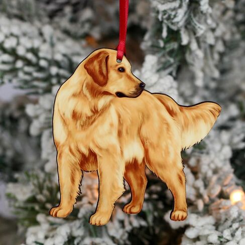 Golden Retriever Ornament, Golden Retriever Decoration, Golden Retriever Dog Gifts, English Cream Golden Retriever, Golden Retriever Christmas Decor (Relaxed Golden Retriever) in Saudi Arabia
