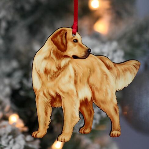 Golden Retriever Ornament, Golden Retriever Decoration, Golden Retriever Dog Gifts, English Cream Golden Retriever, Golden Retriever Christmas Decor (Relaxed Golden Retriever) in Saudi Arabia