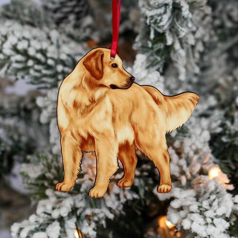 Golden Retriever Ornament, Golden Retriever Decoration, Golden Retriever Dog Gifts, English Cream Golden Retriever, Golden Retriever Christmas Decor (Relaxed Golden Retriever) in Saudi Arabia