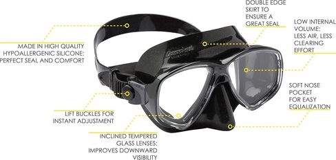 Adult Small Inner Volume Mask for Scuba, Snorkeling | Marea Made in Italy by Cressi: Quality Since 1946 in Saudi Arabia