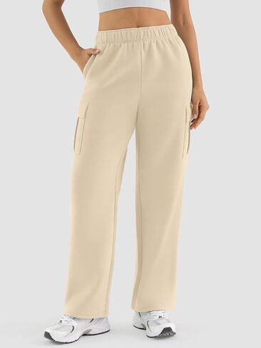 ATHMILE Womens Cargo Sweatpants Casual Baggy Fleece High Waisted Joggers Pants in Saudi Arabia