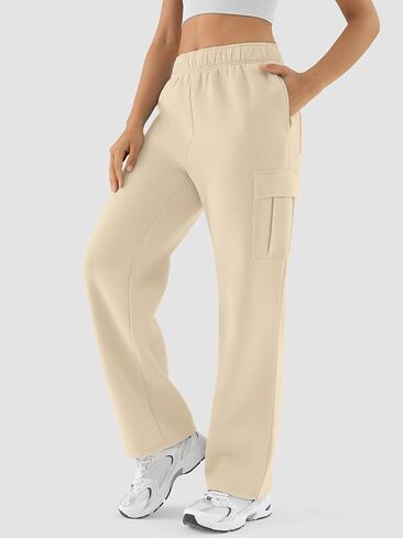 ATHMILE Womens Cargo Sweatpants Casual Baggy Fleece High Waisted Joggers Pants in Saudi Arabia