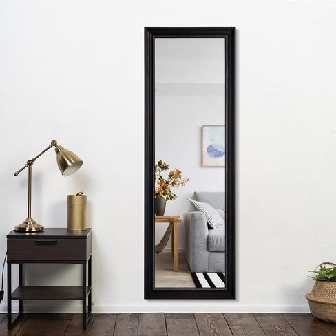 Full Length Mirror 67"x 26", Floor Mirror Beaded Frame with Stand Wall-Mounted or Leaning, Stand Up Mirror Full Large Body Mirror Big Tall Full Mirror for Bedroom (Beaded Brown) in Saudi Arabia