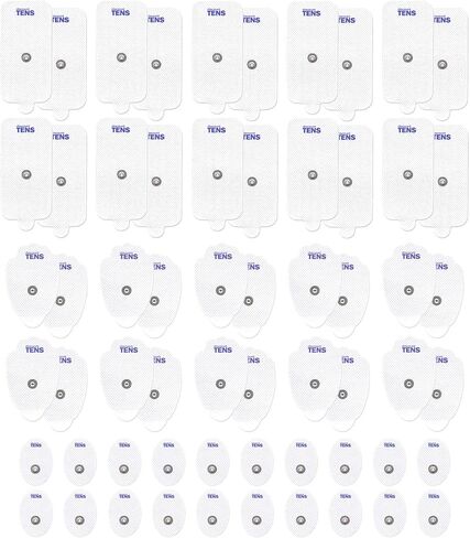 Premium Quality TENS Electrodes, 30 Pack Assortment with Small, Large and XL TENS Replacement Electrode Pads for TENS Units, Discount TENS Brand (Assortment, 30 Pack) in Saudi Arabia