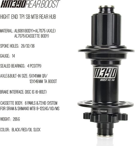 BestParts KOOZER XM390 Boost MTB المحور الأمامي 32 فتحة 32H 72HD سبيكة 7075 فرامل قرصية عالية القوة 15x110 مم من خلال المحور الأسود لـ SHIMANO 8-11s in Saudi Arabia