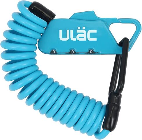 Piccadilly LTD Multipurpose Carabiner Cable Combo Lock for Helmet, Motorcycle, e-Scooter, Bicycle, Gym Locker, Baby Strollers, Suitcases, Luggage, Gate, Fence(Teal) in Saudi Arabia
