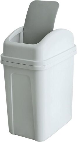7 Liter / 1.8 Gallon Plastic Trash Can, Small Garbage Can with Swing Lid (Green) in Saudi Arabia