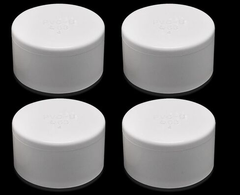 PVC Pipe End Cap, White PVC Fittings Caps Furniture Grade 3 Inch (2pcs) in Saudi Arabia