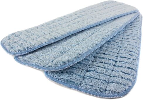 Zwipes Professional Premium Microfiber Smooth Wet Scrubbing Replacement Mop Pads, 18 inch, 3-Pack, Green in Saudi Arabia