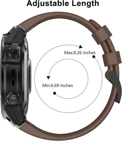 ISABAKE Compatible with Fenix 7X Band 26mm Easy-fit Soft Silicone Watch Band Replacement for Fenix 6X/Fenix 5X/Fenix 5X Plus/Fenix 3/Fenix 6X Pro in Saudi Arabia