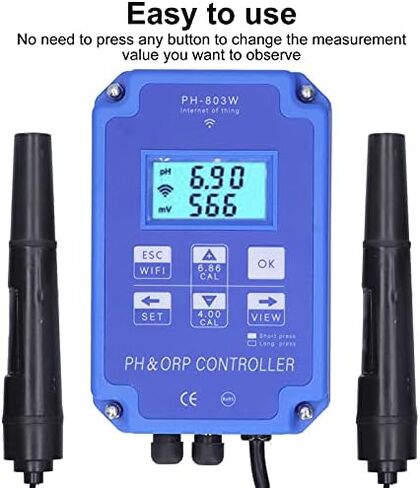 PH‑803W WIFI 2 في 1 PH ORP وحدة تحكم مستمرة في عداد التحكم في جودة المياه -1999~1999mV 0.00~14.00PH وحدة تحكم في الحموضة والقلوية أداة مراقبة جودة المياه (قابس أمريكي 110 فولت) in Saudi Arabia