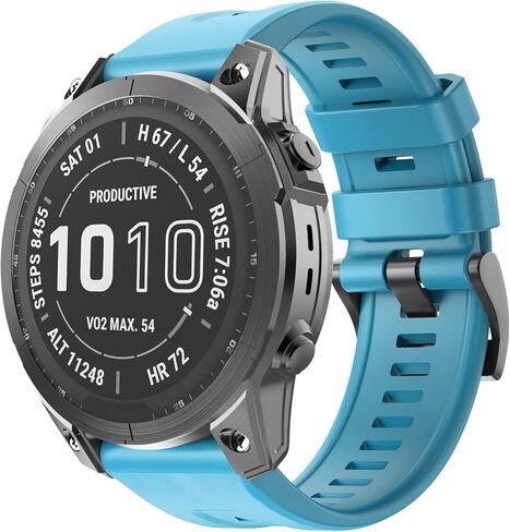ISABAKE متوافق مع Fenix ​​7X Band 26 مم بديل لساعة السيليكون الناعمة سهلة التركيب لـ Fenix ​​6X/Fenix ​​5X/Fenix ​​5X Plus/Fenix ​​3/Fenix ​​6X Pro in Kuwait