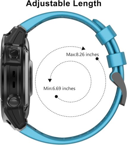 ISABAKE متوافق مع Fenix ​​7X Band 26 مم بديل لساعة السيليكون الناعمة سهلة التركيب لـ Fenix ​​6X/Fenix ​​5X/Fenix ​​5X Plus/Fenix ​​3/Fenix ​​6X Pro in Kuwait