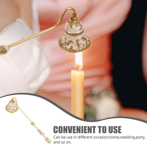 Alipis Candle Snuffer طفاية شموع مطلية، طفاية شموع عتيقة، شمعة مريحة، ملحق لإخماد شمعة إطفاء اللهب الفتيل in Kuwait