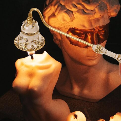 Alipis Candle Snuffer طفاية شموع مطلية، طفاية شموع عتيقة، شمعة مريحة، ملحق لإخماد شمعة إطفاء اللهب الفتيل in Kuwait