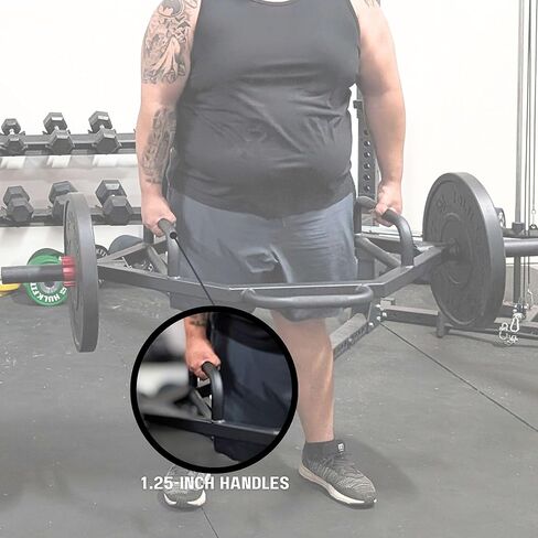 HulkFit 2-inch Olympic style Weightlifting Closed Hex Shaped Trap Bar | 500 lb Weight Capacity - Matte Black in Kuwait