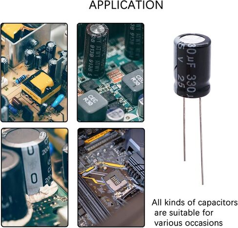 Twidec/410Pcs Aluminum Electrolytic Capacitor Assortment Box Kit 24Value 0.1uF－1000uF Different Range 10V/16V/25V/50V Radial Leads Electrolytic Capacitors for Repair TV, Radio, Microwave etc in Saudi Arabia