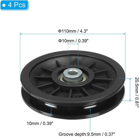 PATIKIL Universal Bearing Pulley Wheel, Nylon Bearing Pulley Wheel Lifting Bearing Wheel Replace for Gym Equipment in Saudi Arabia