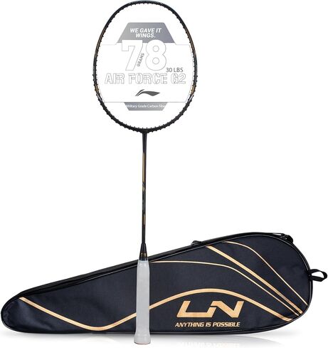 مضرب كرة الريشة من ألياف الكربون 77 G2 من Li-Ning مع غطاء كامل مجاني in Saudi Arabia