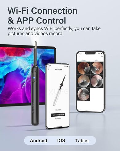 منظف ​​الأذن من BEBIRD مع الكاميرا - منظار الأذن اللاسلكي مع كاميرا HD 1080P ومصابيح LED لإزالة شمع الأذن - أداة إزالة شمع الأذن المرئية مع الصور ومقاطع الفيديو عبر تطبيق BEBIRD المجاني in Kuwait