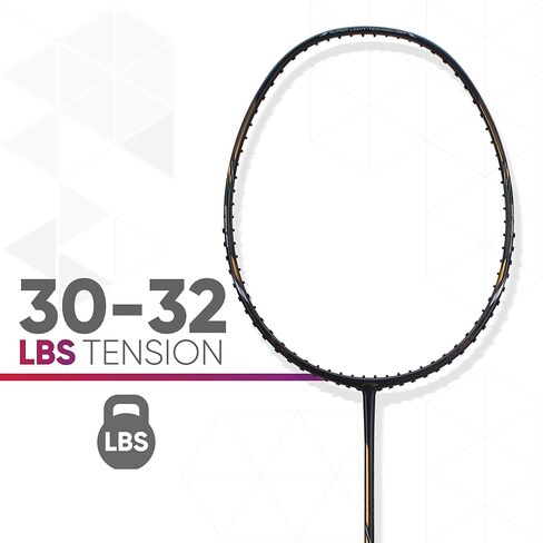 مضرب كرة الريشة من ألياف الكربون 77 G2 من Li-Ning مع غطاء كامل مجاني in Saudi Arabia