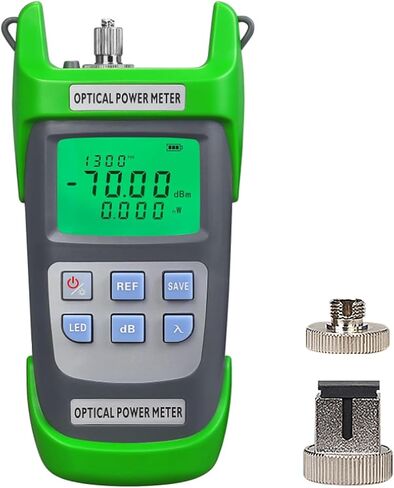 Fiber Optical Power Meter with SC FC Connector, -70~10dBm, 10 Optic Wave Length, Optic Test Equipment for CCTV Communication Engineering (Orange) in Saudi Arabia