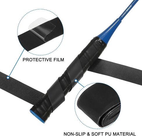 PATIKIL Tennis Racket Grip Tape, Anti Slip Absorbent PU Badminton Overgrip Racquet Grip Tape Baseball Pickleball Paddles in Saudi Arabia