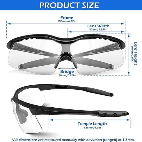 Safety Sunglasses Anti-Scratch, Anti-Fog and dust Eyewear, Polycarbonate Lens Filters 99.9% of UV Rays with No Slip Grips for Men Women Fishing Cycling Baseball Running Driving and Construction in Saudi Arabia